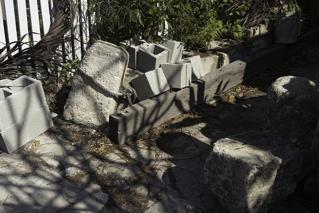 Concrete Blocks at Fence